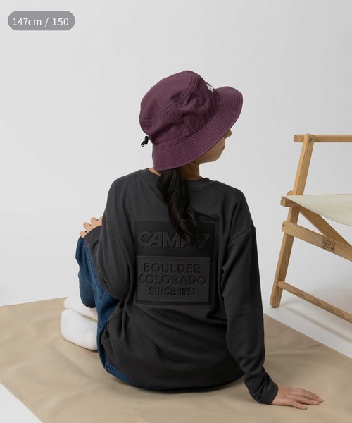 CAMP7(キャンプセブン)の「【CAMP7】プリントエンボス長袖Tシャツ(Tシャツ/カットソー・キッズ・ダークグレー/ブルー・120/150/130/140/160)」の4枚目の写真