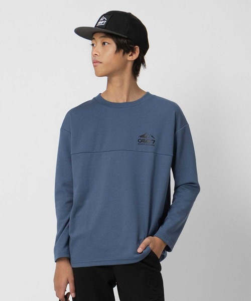 CAMP7(キャンプセブン)の「【CAMP7】プリントエンボス長袖Tシャツ(Tシャツ/カットソー・キッズ・ダークグレー/ブルー・120/150/130/140/160)」の3枚目の写真