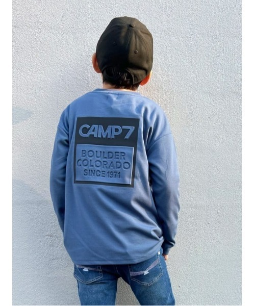 CAMP7(キャンプセブン)の「【CAMP7】プリントエンボス長袖Tシャツ(Tシャツ/カットソー・キッズ・ダークグレー/ブルー・120/150/130/140/160)」の5枚目の写真