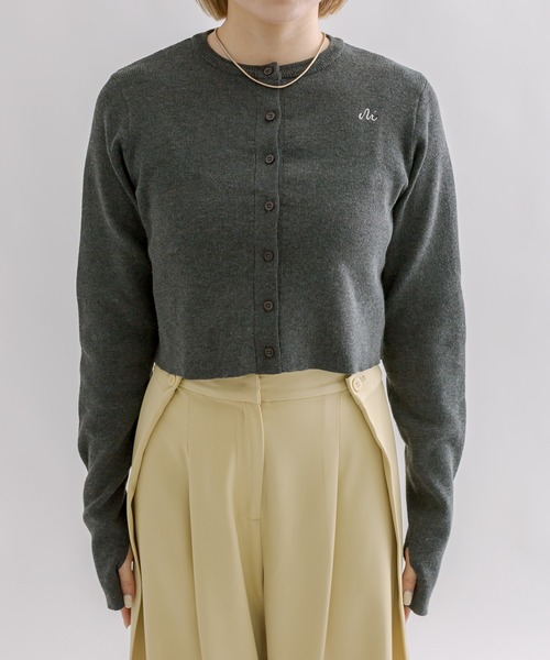 mline（エムライン）の「【4色展開】[mline]ロゴ刺繍カーディガン（カーディガン/ボレロ・レディース・ベージュ/ピンク/チャコールグレー/ブルー・FREE）」の20枚目の写真