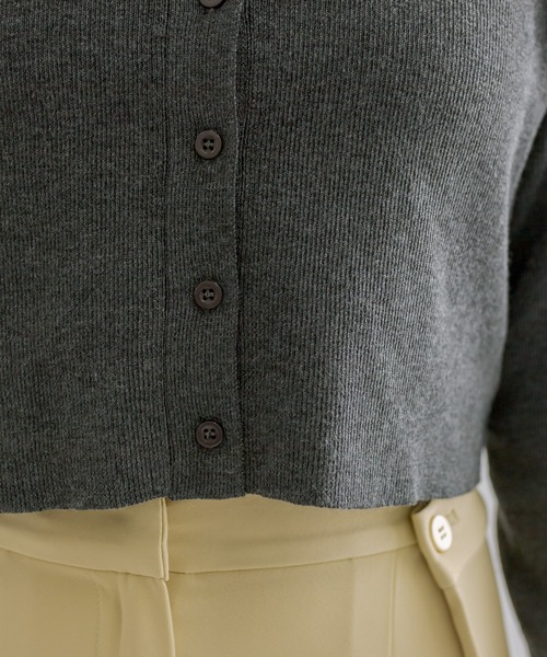 mline（エムライン）の「【4色展開】[mline]ロゴ刺繍カーディガン（カーディガン/ボレロ・レディース・ベージュ/ピンク/チャコールグレー/ブルー・FREE）」の13枚目の写真