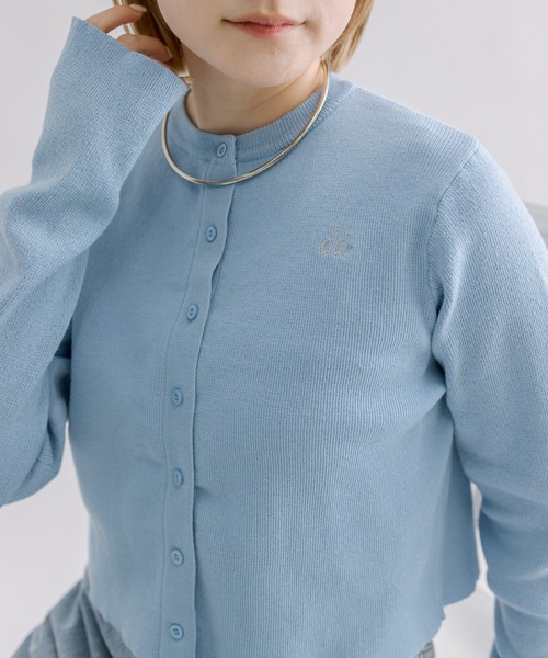 mline（エムライン）の「【4色展開】[mline]ロゴ刺繍カーディガン（カーディガン/ボレロ・レディース・ベージュ/ピンク/チャコールグレー/ブルー・FREE）」の11枚目の写真