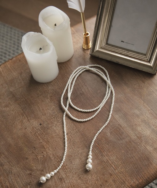 BONLECILL noir(ボンルシールノワール)の「【BONLECILL noir】ロングパールネックレス(ネックレス・レディース・ホワイト・FREE)」の10枚目の写真