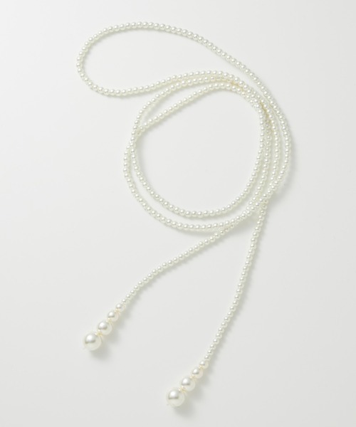 BONLECILL noir(ボンルシールノワール)の「【BONLECILL noir】ロングパールネックレス(ネックレス・レディース・ホワイト・FREE)」の11枚目の写真