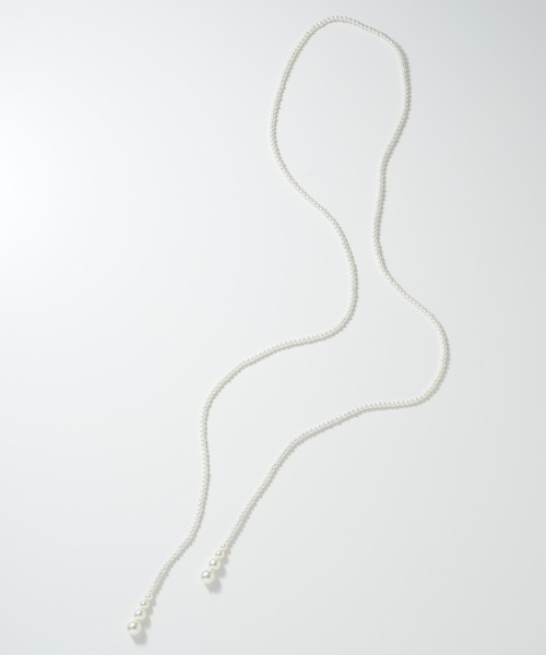 BONLECILL noir(ボンルシールノワール)の「【BONLECILL noir】ロングパールネックレス(ネックレス・レディース・ホワイト・FREE)」の12枚目の写真