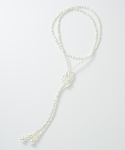 BONLECILL noir(ボンルシールノワール)の「【BONLECILL noir】ロングパールネックレス(ネックレス・レディース・ホワイト・FREE)」の15枚目の写真
