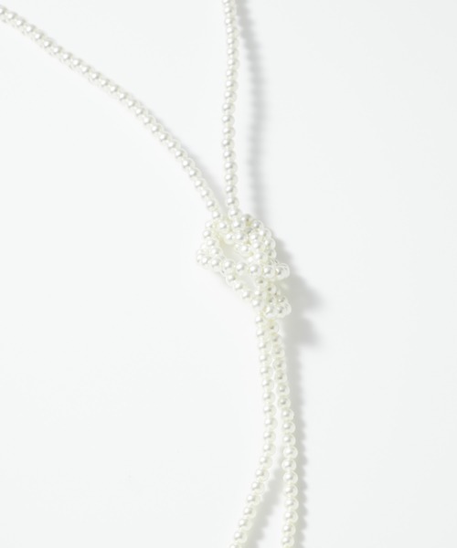 BONLECILL noir(ボンルシールノワール)の「【BONLECILL noir】ロングパールネックレス(ネックレス・レディース・ホワイト・FREE)」の16枚目の写真