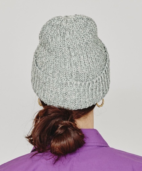 Chapeau d' O(シャポードオー)の「Chapeau d' O Lily Knit Watch / シャポードオー(ニットキャップ/ビーニー・レディース・ブラック/グレー/ライトパープル・FREE)」の15枚目の写真
