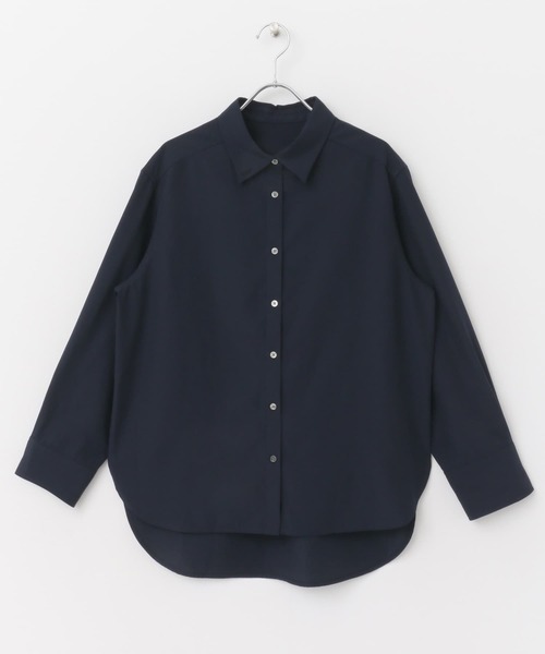 URBAN RESEARCH ROSSO WOMEN（アーバンリサーチ　ロッソ）の「イージーケアオーバーシャツ（シャツ/ブラウス・レディース・ホワイト/ネイビー/ストライプ・FREE）」の7枚目の写真