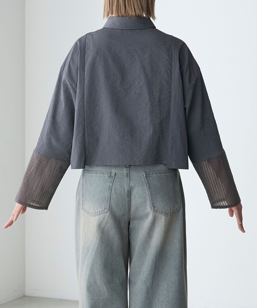 ランパナ　リブ8分袖シャツ　グレー4枚　おまとめ売り ランパナ リブ8分袖シャツ グレー4枚 おまとめ売り LIBERTY FABRICS