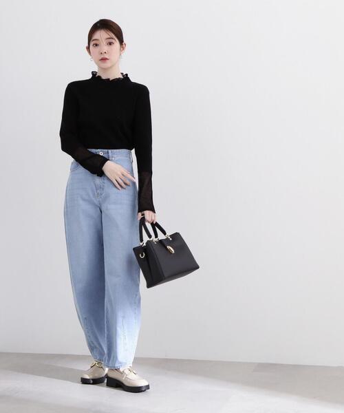 PROPORTION BODY DRESSING（プロポーションボディドレッシング）の「シアードッキングリブニット / 1214170303（ニット/セーター・レディース・ホワイト系その他/ブルー/ブラック・FREE）」の9枚目の写真