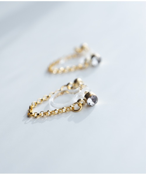 Meach.（ミーチ）の「【Meach.】14kgf/2wayチェーンフープイヤリング/樹脂ノンホールピアス（イヤリング・レディース・その他1/その他2/その他3・FREE）」の15枚目の写真