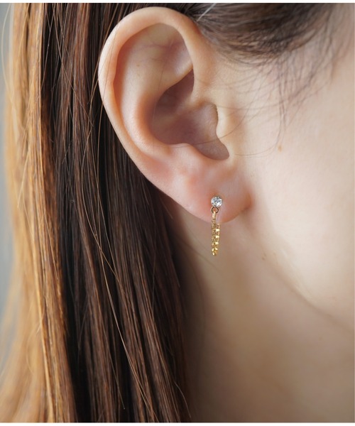 Meach.（ミーチ）の「【Meach.】14kgf/2wayチェーンフープイヤリング/樹脂ノンホールピアス（イヤリング・レディース・その他1/その他2/その他3・FREE）」の11枚目の写真