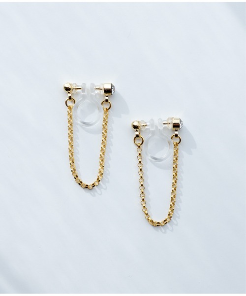 Meach.（ミーチ）の「【Meach.】14kgf/2wayチェーンフープイヤリング/樹脂ノンホールピアス（イヤリング・レディース・その他1/その他2/その他3・FREE）」の10枚目の写真
