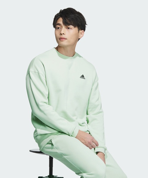 adidas(アディダス)の「エッセンシャルズ プラス ルーズフィット スモールロゴ フレンチテリー スウェットシャツ / トレーナー / アディダス adidas(スウェット・メンズ・ブルー/グレー/ブラック/ホワイト/グリーン/ネイビー/グリーン系その他・MEDIUM/SMALL/X-SMALL/XX-LARGE/XX-SMALL/3XL/LARGE/X-LARGE)」の22枚目の写真