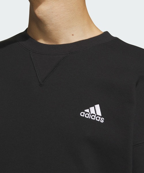 adidas(アディダス)の「エッセンシャルズ プラス ルーズフィット スモールロゴ フレンチテリー スウェットシャツ / トレーナー / アディダス adidas(スウェット・メンズ・ブルー/グレー/ブラック/ホワイト/グリーン/ネイビー/グリーン系その他・MEDIUM/SMALL/X-SMALL/XX-LARGE/XX-SMALL/3XL/LARGE/X-LARGE)」の14枚目の写真