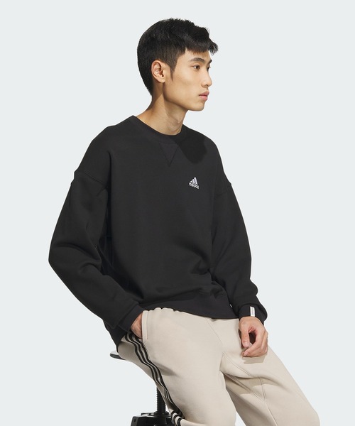 adidas(アディダス)の「エッセンシャルズ プラス ルーズフィット スモールロゴ フレンチテリー スウェットシャツ / トレーナー / アディダス adidas(スウェット・メンズ・ブルー/グレー/ブラック/ホワイト/グリーン/ネイビー/グリーン系その他・MEDIUM/SMALL/X-SMALL/XX-LARGE/XX-SMALL/3XL/LARGE/X-LARGE)」の13枚目の写真