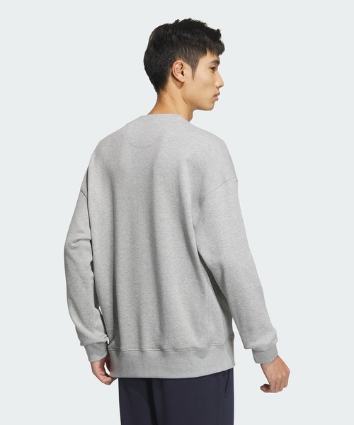 adidas(アディダス)の「エッセンシャルズ プラス ルーズフィット スモールロゴ フレンチテリー スウェットシャツ / トレーナー / アディダス adidas(スウェット・メンズ・ブルー/グレー/ブラック/ホワイト/グリーン/ネイビー/グリーン系その他・MEDIUM/SMALL/X-SMALL/XX-LARGE/XX-SMALL/3XL/LARGE/X-LARGE)」の16枚目の写真