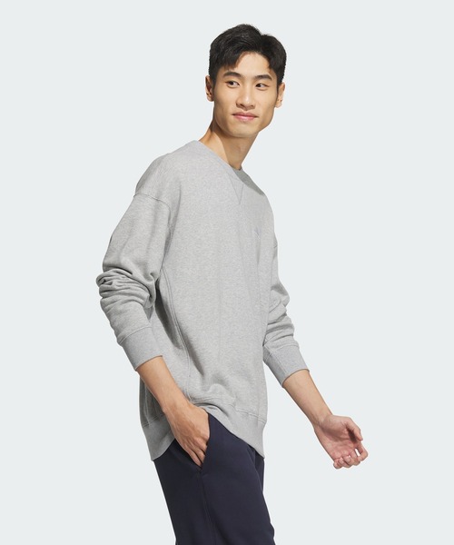 adidas(アディダス)の「エッセンシャルズ プラス ルーズフィット スモールロゴ フレンチテリー スウェットシャツ / トレーナー / アディダス adidas(スウェット・メンズ・ブルー/グレー/ブラック/ホワイト/グリーン/ネイビー/グリーン系その他・MEDIUM/SMALL/X-SMALL/XX-LARGE/XX-SMALL/3XL/LARGE/X-LARGE)」の17枚目の写真