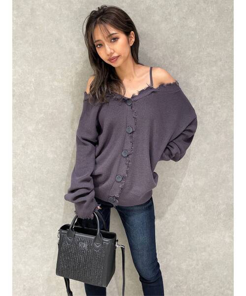 GYDA（ジェイダ）の「mix material BOXバッグ（ハンドバッグ・レディース・オフホワイト/ブラック・FREE）」の6枚目の写真