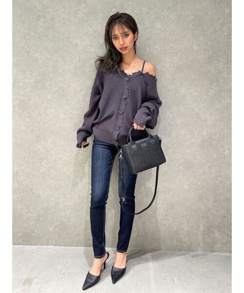 GYDA（ジェイダ）の「mix material BOXバッグ（ハンドバッグ・レディース・オフホワイト/ブラック・FREE）」の8枚目の写真