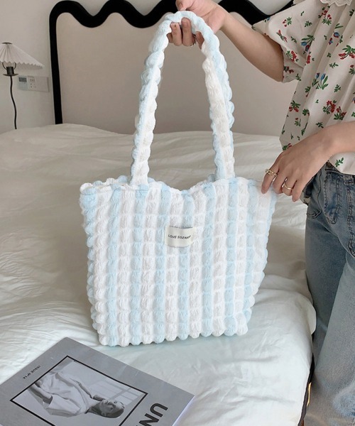 セール】韓国 ポップコーン バッグ 大容量 新作（トートバッグ