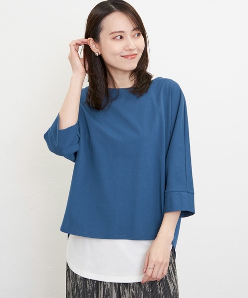 ikka（イッカ）の「【雑誌InRed6月号掲載】コットンUSA裾ラウンドノースリプルオーバー（タンクトップ・レディース・その他1/オフホワイト/ブラック・L/M/S）」の22枚目の写真