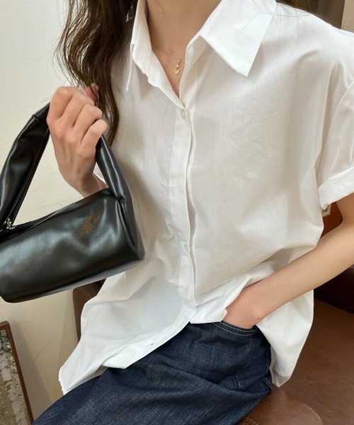 HALEY PESCA(ヘーリーペスカ)の「HALEY PESCA/【パステルカラー】 ベーシック半袖シャツ(シャツ/ブラウス・レディース・ブルー/ホワイト/グリーン・MEDIUM/LARGE/SMALL)」の9枚目の写真