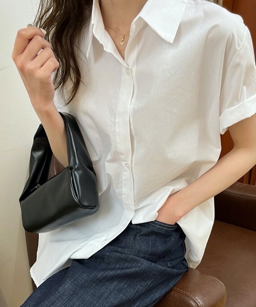 HALEY PESCA(ヘーリーペスカ)の「HALEY PESCA/【パステルカラー】 ベーシック半袖シャツ(シャツ/ブラウス・レディース・ブルー/ホワイト/グリーン・MEDIUM/LARGE/SMALL)」の11枚目の写真