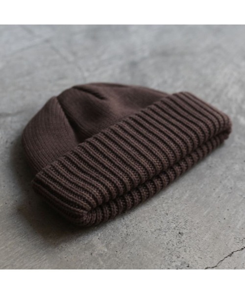 crepuscule(クレプスキュール)の「crepuscule Knit Cap 1 2401-022(ニットキャップ/ビーニー・メンズ・グレー/ブラック/ネイビー/ブラウン・FREE)」の5枚目の写真