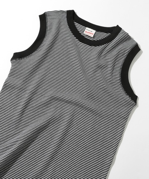 Healthknit(ヘルスニット)の「【Healthknit】26SS ワッフル ノースリーブTシャツ /619(タンクトップ・レディース・ブラック/ホワイト/ピンク/ブラック系1/グリーン系1/イエロー系その他/ロイヤルブルー・M)」の4枚目の写真