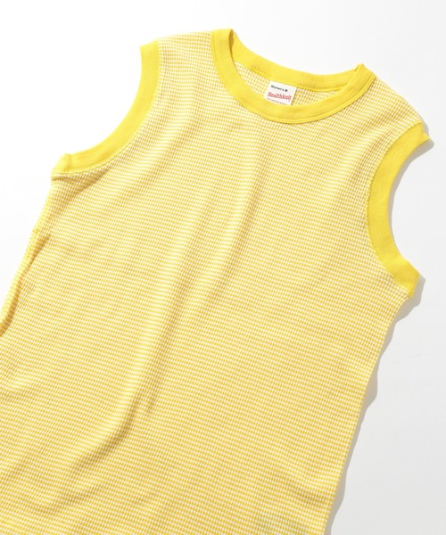 Healthknit(ヘルスニット)の「【Healthknit】26SS ワッフル ノースリーブTシャツ /619(タンクトップ・レディース・ブラック/ホワイト/ピンク/ブラック系1/グリーン系1/イエロー系その他/ロイヤルブルー・M)」の6枚目の写真