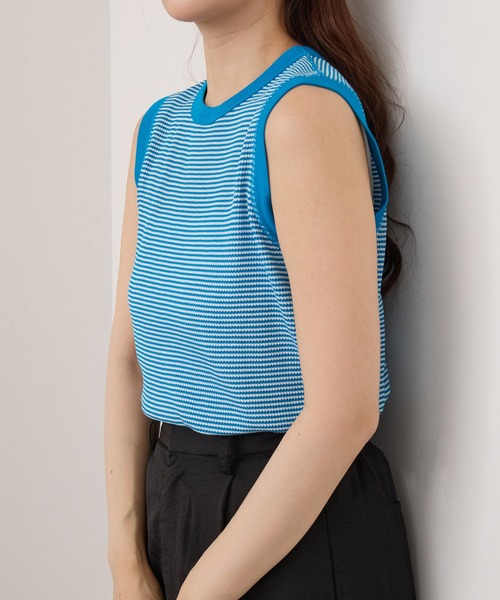 Healthknit(ヘルスニット)の「【Healthknit】26SS ワッフル ノースリーブTシャツ /619(タンクトップ・レディース・ブラック/ホワイト/ピンク/ブラック系1/グリーン系1/イエロー系その他/ロイヤルブルー・M)」の12枚目の写真