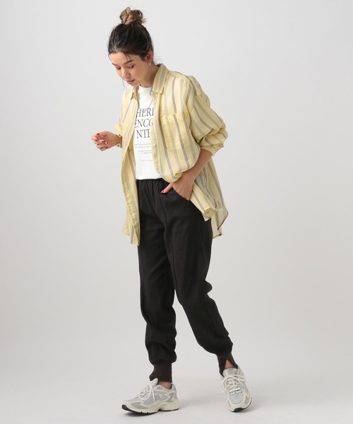 BAYFLOW（ベイフロー）の「リネンジョガーパンツ（その他パンツ・レディース・ブラック/グレイッシュベージュ/カーキ・SMALL/MEDIUM）」の16枚目の写真