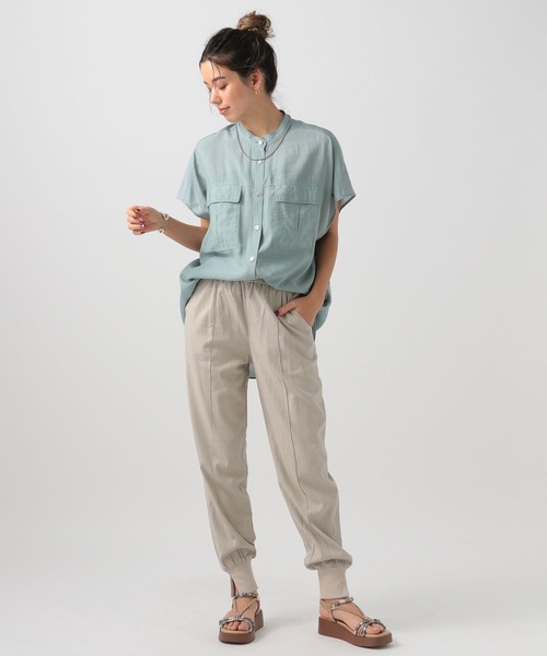 BAYFLOW（ベイフロー）の「リネンジョガーパンツ（その他パンツ・レディース・ブラック/グレイッシュベージュ/カーキ・SMALL/MEDIUM）」の20枚目の写真