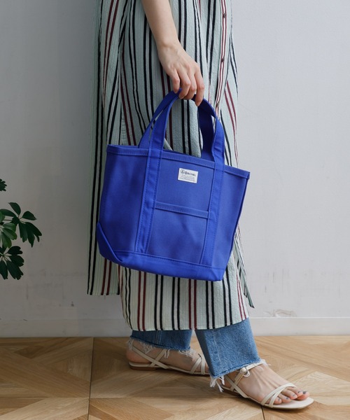 ORCIVAL(オーシバル)の「ORCIVAL TOTE BAG SMALL(トートバッグ・レディース・ブルー/アイボリー/チャコール/チャコールグレー・FREE)」の4枚目の写真