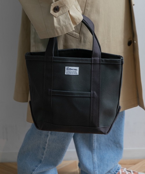 ORCIVAL(オーシバル)の「ORCIVAL TOTE BAG SMALL(トートバッグ・レディース・ブルー/アイボリー/チャコール/チャコールグレー・FREE)」の7枚目の写真