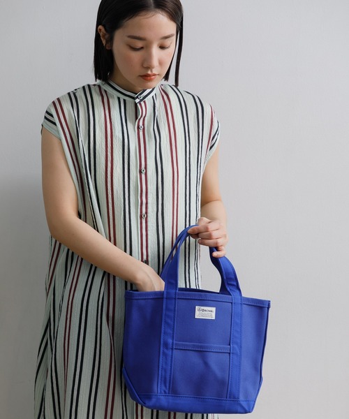 ORCIVAL(オーシバル)の「ORCIVAL TOTE BAG SMALL(トートバッグ・レディース・ブルー/アイボリー/チャコール/チャコールグレー・FREE)」の8枚目の写真