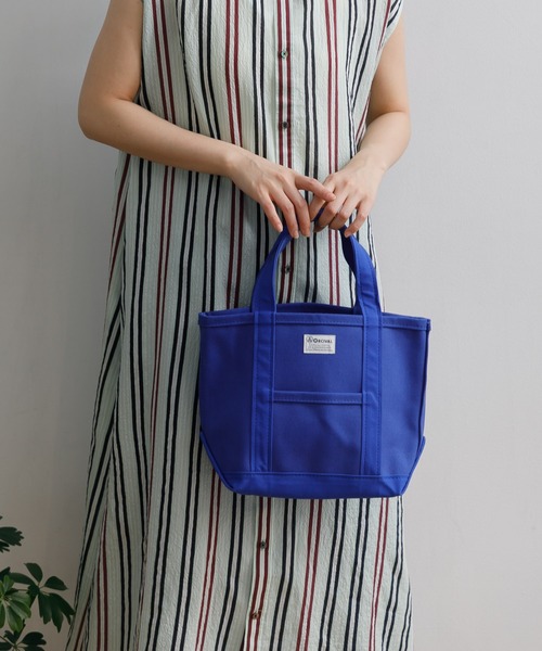 ORCIVAL(オーシバル)の「ORCIVAL TOTE BAG SMALL(トートバッグ・レディース・ブルー/アイボリー/チャコール/チャコールグレー・FREE)」の9枚目の写真