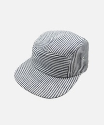 HUNTISM（ハンティズム）の「HUNTISM ハンティズム / Stripe Camp Cap フレンチリネンストライプキャンプキャップ / htm241007（キャップ）」