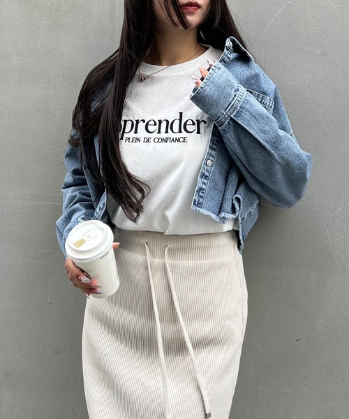 INGNI（イング）の「クロップド丈デニムシャツ／Ａ（シャツ/ブラウス・レディース・グレー/ブルー系その他3・M）」の7枚目の写真