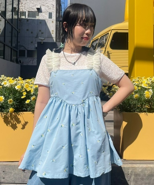 Candy Stripper（キャンディストリッパー）の「TINY FLOWER MINI ワンピース（ワンピース・レディース・ピンク/ブラック/ライトブルー・2）」の16枚目の写真