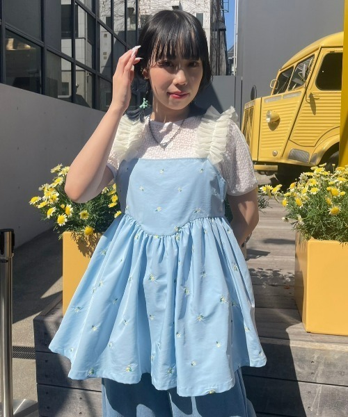 Candy Stripper（キャンディストリッパー）の「TINY FLOWER MINI ワンピース（ワンピース・レディース・ピンク/ブラック/ライトブルー・2）」の17枚目の写真