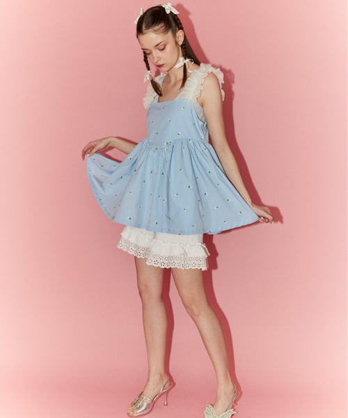 Candy Stripper（キャンディストリッパー）の「TINY FLOWER MINI ワンピース（ワンピース・レディース・ピンク/ブラック/ライトブルー・2）」の5枚目の写真