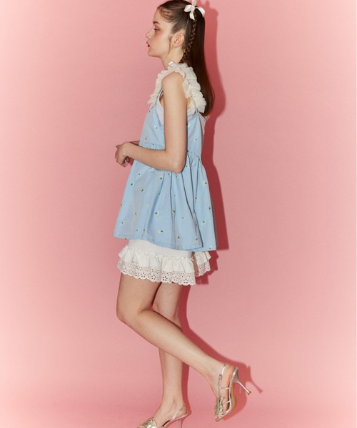 Candy Stripper（キャンディストリッパー）の「TINY FLOWER MINI ワンピース（ワンピース・レディース・ピンク/ブラック/ライトブルー・2）」の7枚目の写真