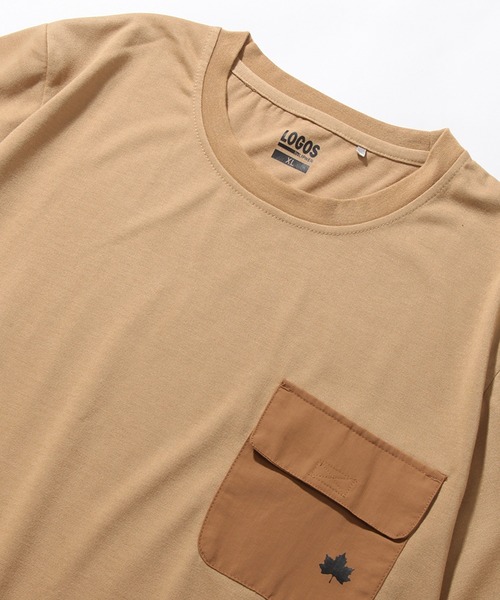 LOGOS（ロゴス）の「【LOGOS by LIPNER/ロゴスバイリプナー】ビックシルエット ポケット付ショートスリーブTシャツ（Tシャツ/カットソー・メンズ・サンドベージュ/ネイビー/ブラック・XL/L/M）」の16枚目の写真