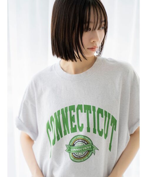 NutmegMills（ナツメグミルズ）の「NUTMEG別注 ビッグロゴTee（Tシャツ/カットソー・レディース・オフホワイト/チャコールグレー/ライトグレー・FREE）」の20枚目の写真