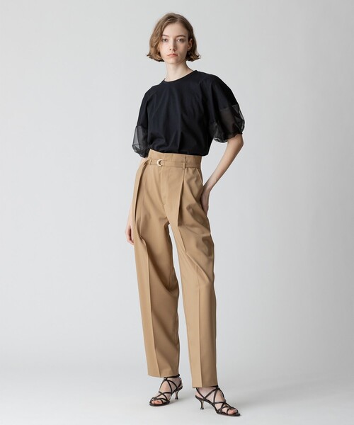 allureville（アルアバイル）の「シアーランタンスリーブカットソー（Tシャツ/カットソー・レディース・ブラック/オフホワイト・2）」の7枚目の写真