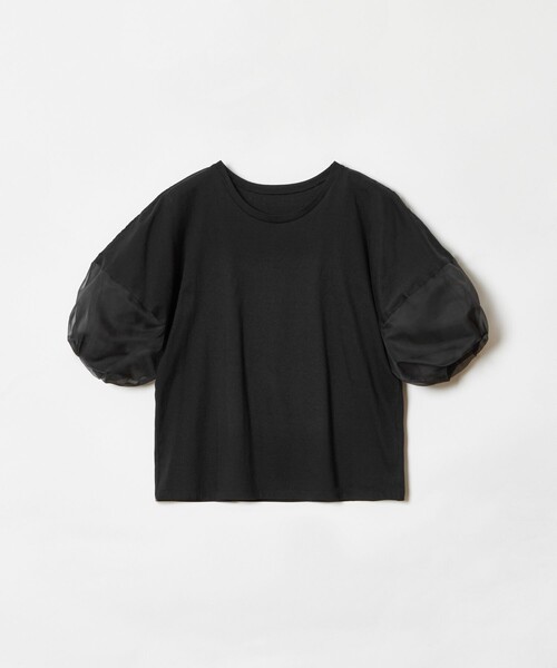 allureville（アルアバイル）の「シアーランタンスリーブカットソー（Tシャツ/カットソー・レディース・ブラック/オフホワイト・2）」の8枚目の写真