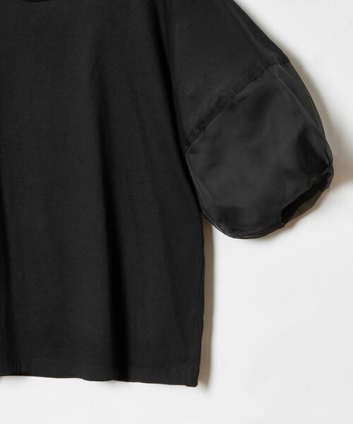 allureville（アルアバイル）の「シアーランタンスリーブカットソー（Tシャツ/カットソー・レディース・ブラック/オフホワイト・2）」の10枚目の写真